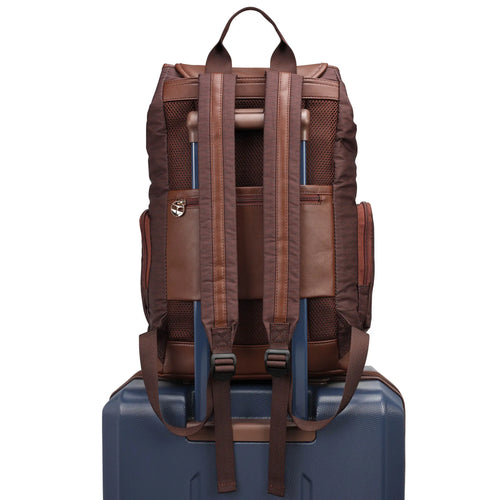 ELLE Eleganza 25L Monogram Backpack with trolley sleeve attachment - premium ELLE collection