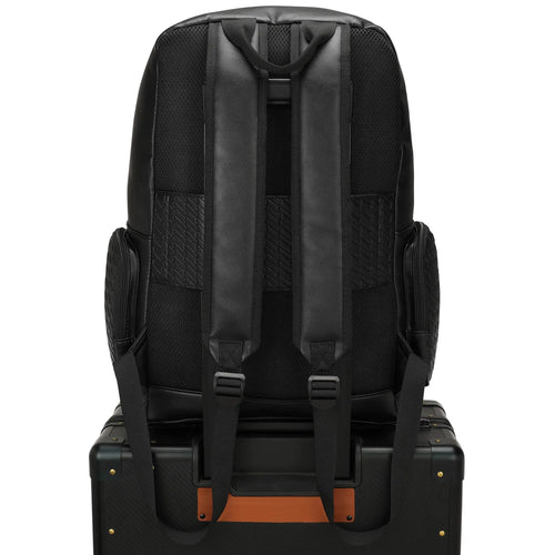 ELLE Leisure Luxe 27L Vegan Leather Backpack with trolley sleeve attachment - premium ELLE collection