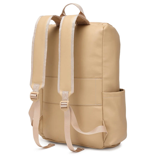 Back view of ELLE Roamer 22L Vegan Leather Backpack - premium ELLE collection