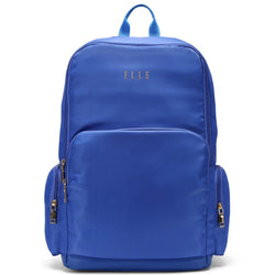 ELLE Rendezvous 25L Twill Backpack in blue, featuring laptop pocket - premium ELLE collection