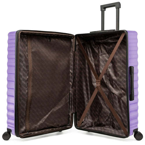 interior of Excursion Expandable Chick 3-Piece Luggage Set showing storage options
