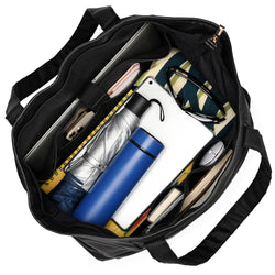interior of Rendezvous 38L Twill Weekender Tote Bag showing laptop pocket - premium ELLE collection