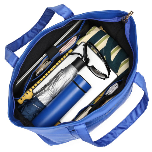 interior of Rendezvous 38L Twill Weekender Tote Bag showing laptop pocket - premium ELLE collection