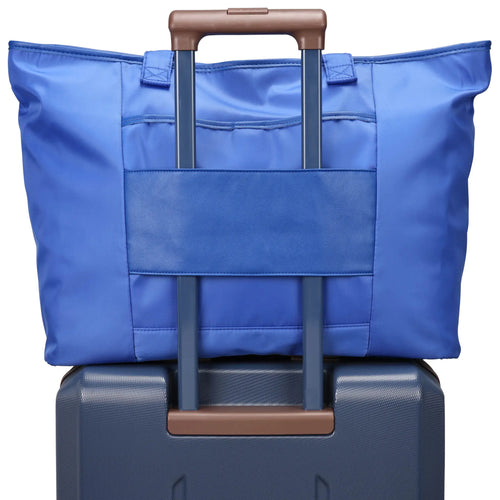 ELLE Rendezvous 38L Twill Weekender Tote Bag with trolley sleeve attachment - premium ELLE collection