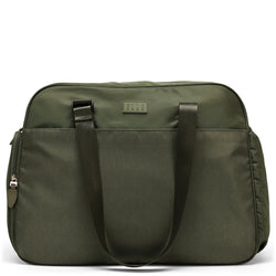 ELLE Wayfarer 40L Monogram Weekender Duffel Bag in olivegreen, featuring laptop pocket