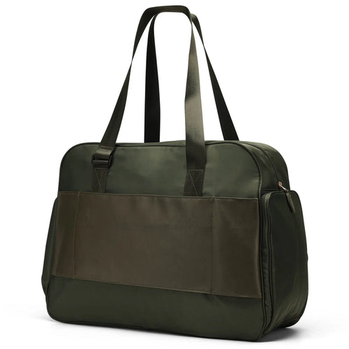 Back view of ELLE Wayfarer 40L Monogram Weekender Duffel Bag - premium ELLE collection