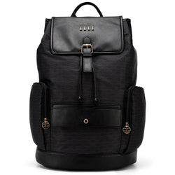 ELLE Eleganza 25L Monogram Backpack in brown, featuring laptop pocket - premium ELLE collection