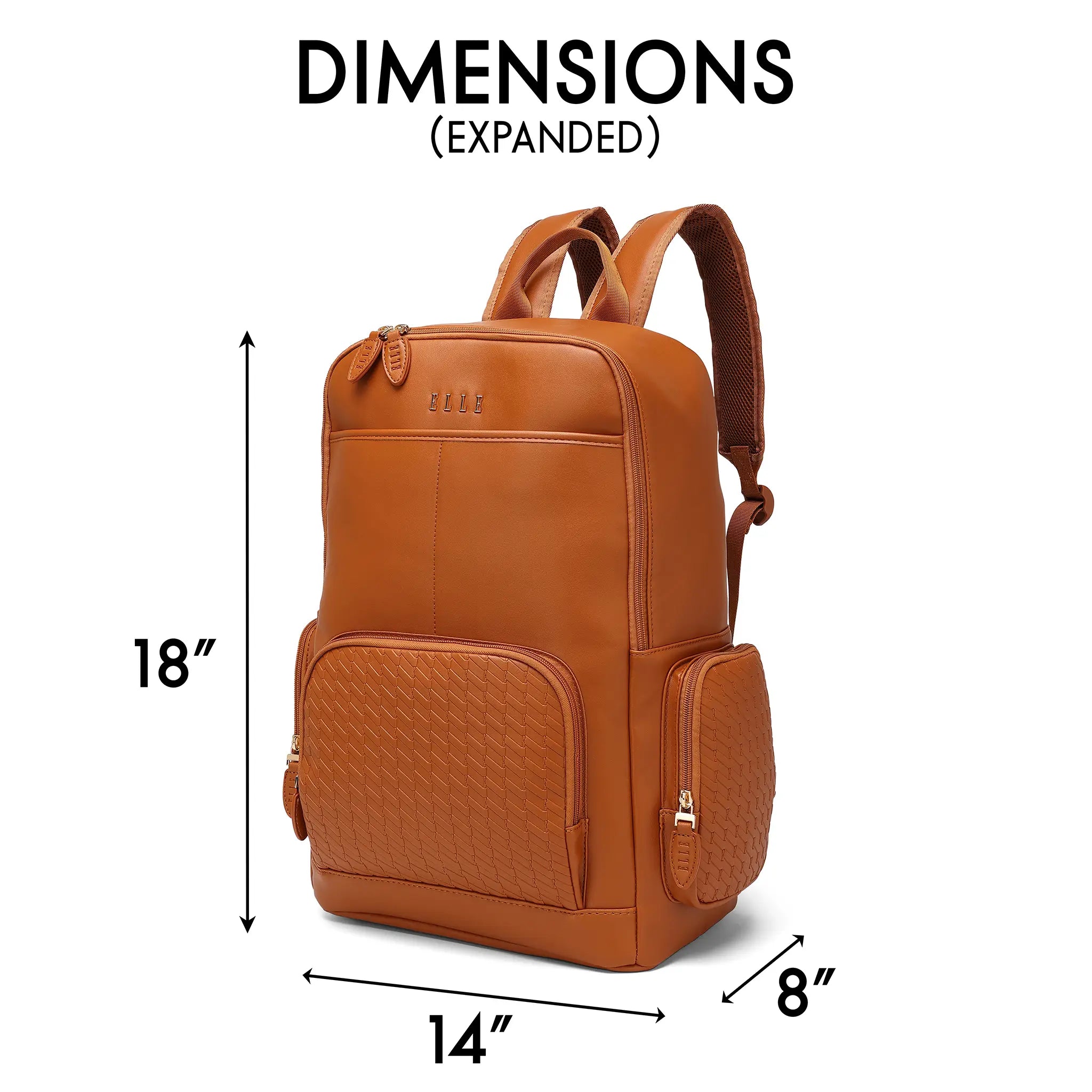 ELLE Leisure Luxe 27L Vegan Leather Backpack – ELLE Travel ELLE Leisure Luxe 27L Vegan Leather Backpack – ELLE Travel