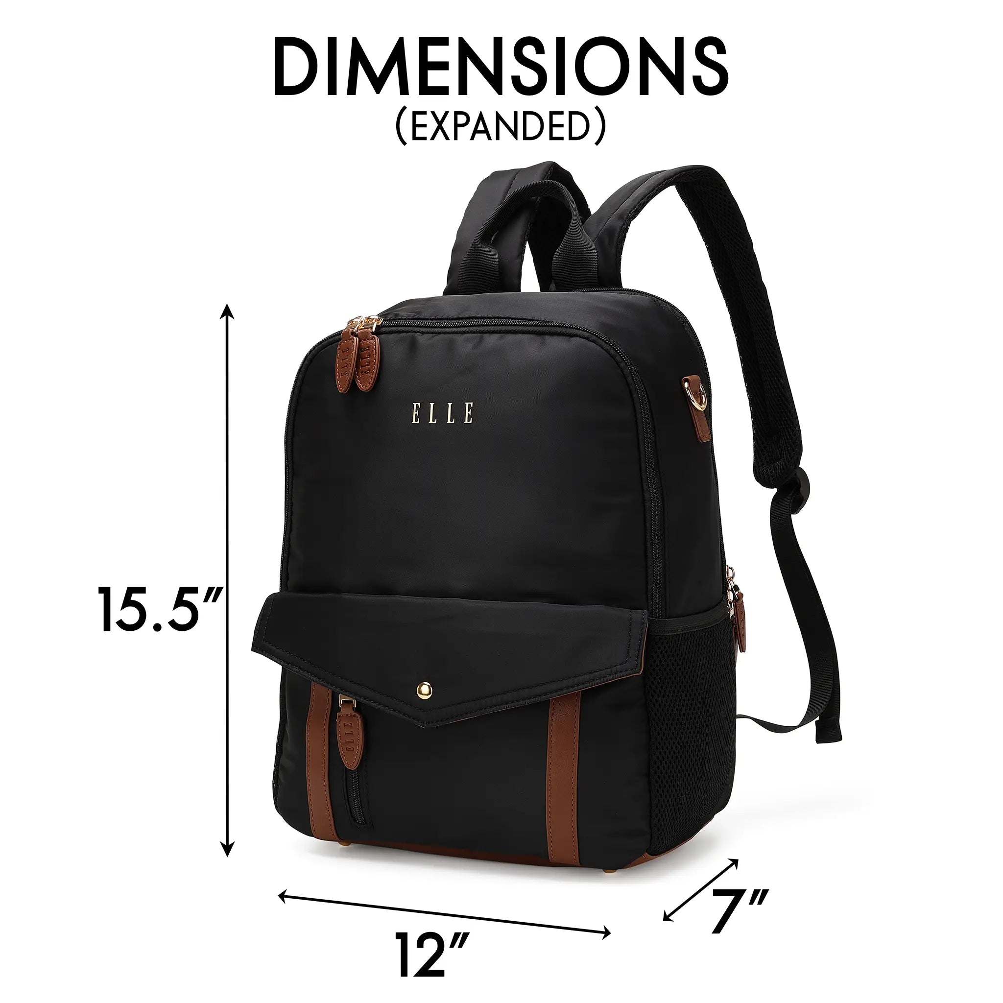 designer leather 18 backpacks ELLE Luxe Journey 18L Twill and Vegan Leather Backpack – ELLE Travel