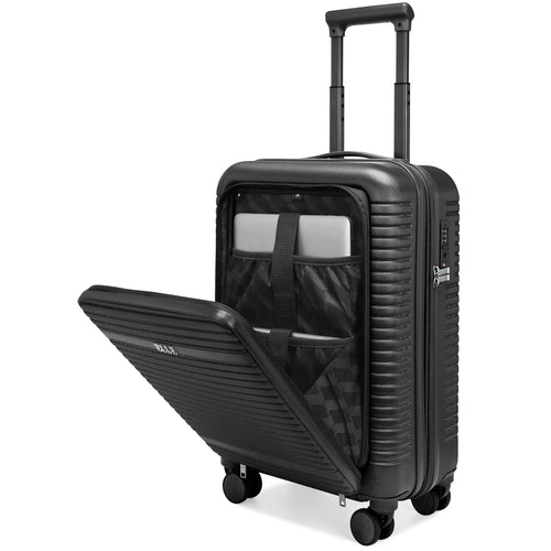 ELLE Escape Expandable Carry-on Suitcase with Front Laptop Pocket in white - premium ELLE collection